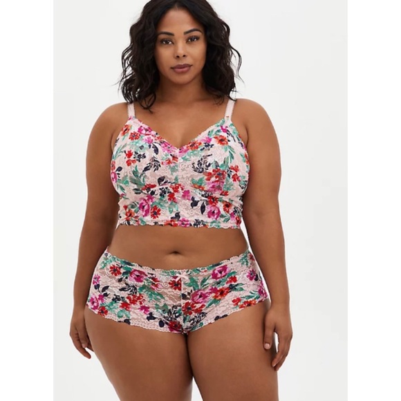 ๐ Pink Floral Lace Cheeky Panty NWT Torrid 3 3X 22 24 New! - Picture 5 of 7